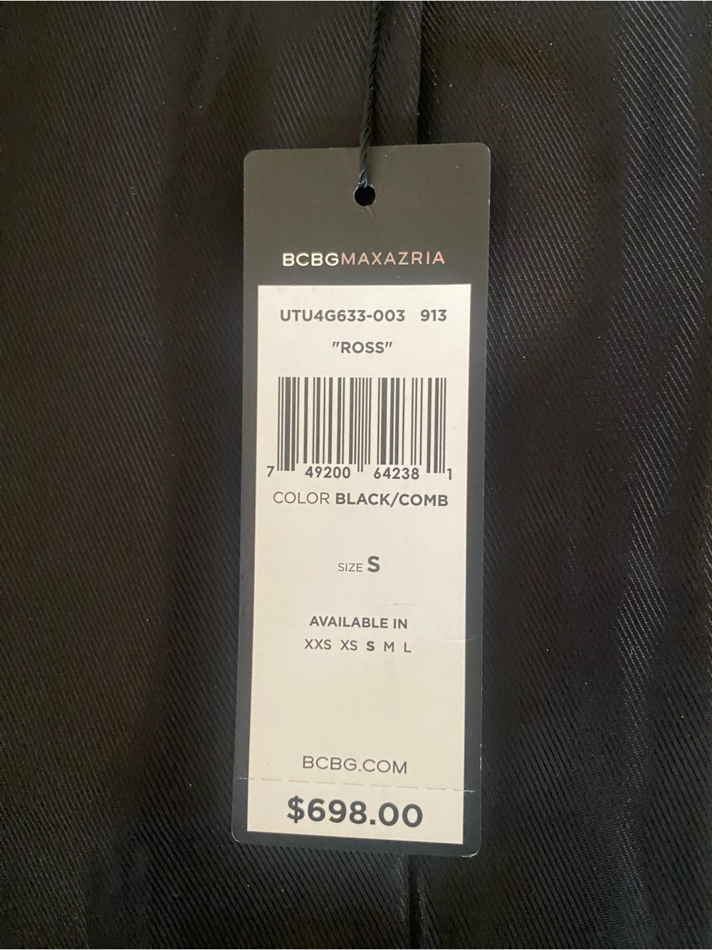BCBGMaxAzria Black Leather Moto Jacket - Picture 5 of 6